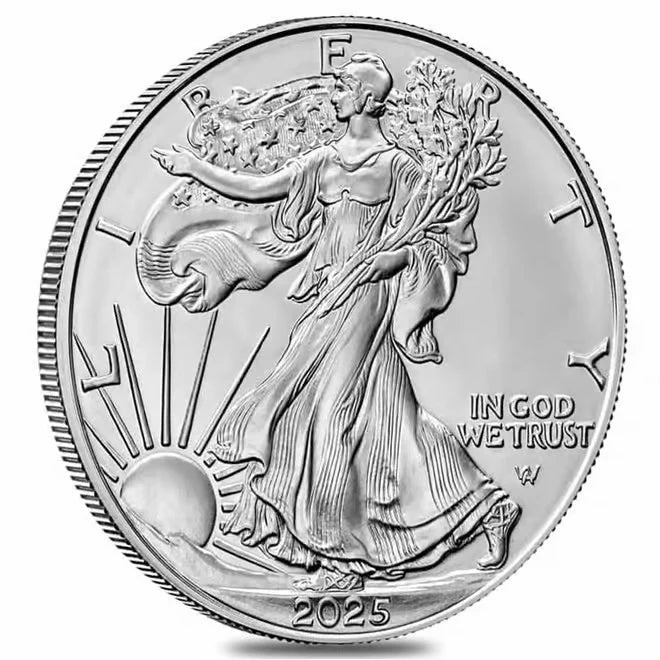 2025 1 oz Silver American Eagle $1 Coin BU image 1