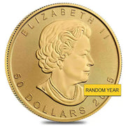 1 oz Canadian Gold Maple Leaf $50 Coin (Random Year) image 2