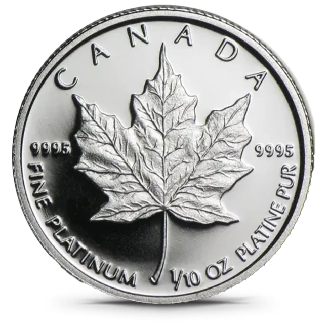 Canada 1/10 Oz Platinum Maple Leaf (Dates Our Choice)